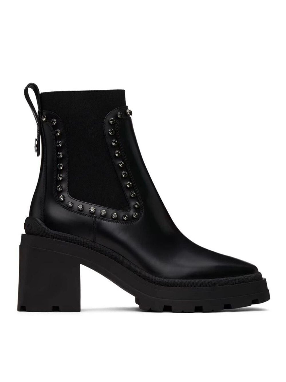 Jimmy Choo Veronique 80mm Leather Embellished Block Heel Ankle Boots - NWT